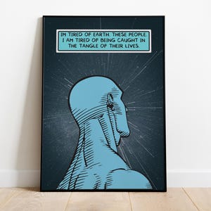 Watchmen DC Comics Poster, Dr. Manhattan Art Print, Movie Wall Art, Comic Book Poster, Superhero Decor, Graphic Novel Wall Print