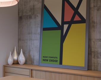 New Order Band Print, Complete Music Album Cover Art