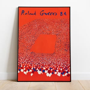 Roland Garros 1984 Tennis poster French Open Grand Slam print Tennis wall art Gifts