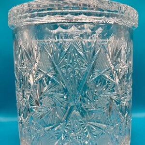 Vintage Glass Lidded Biscuit Candy Cigar Jar 9&quot;