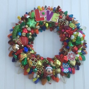 Vintage Christmas Lightbulb Light Bulb wreath 18 Inch Germany
