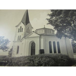 Carte postale vintage Offestorps Kyrka Suède 33600 Église
