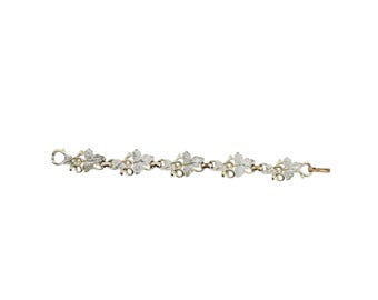 Sarah Coventry Ivy Leaf Bracelet Silver Gold Tone Vintage Silvertone Goldtone 94312