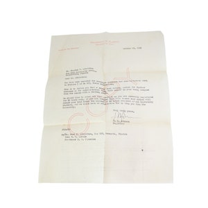 1945 Registrar Letter University Florida Student Absences 66855