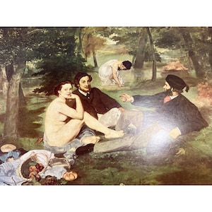 Edouard Manet Print Luncheon on the Grass Vintage 89105