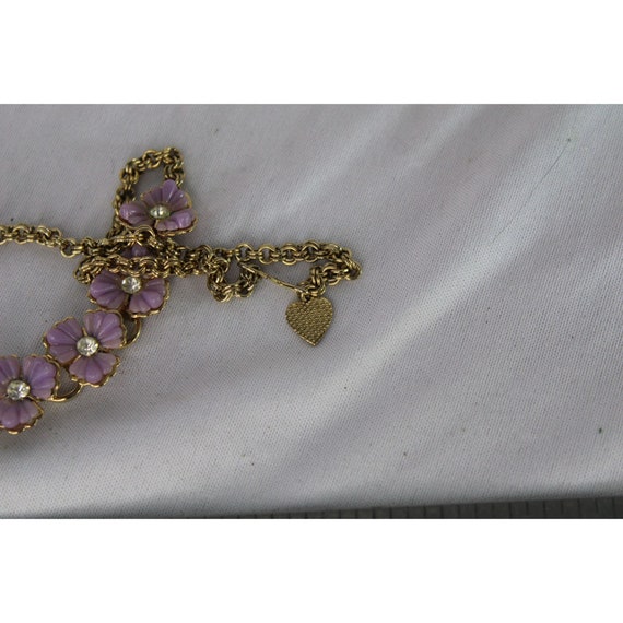 Lilac Flower Necklace Lavendar Vintage Purple Flo… - image 6