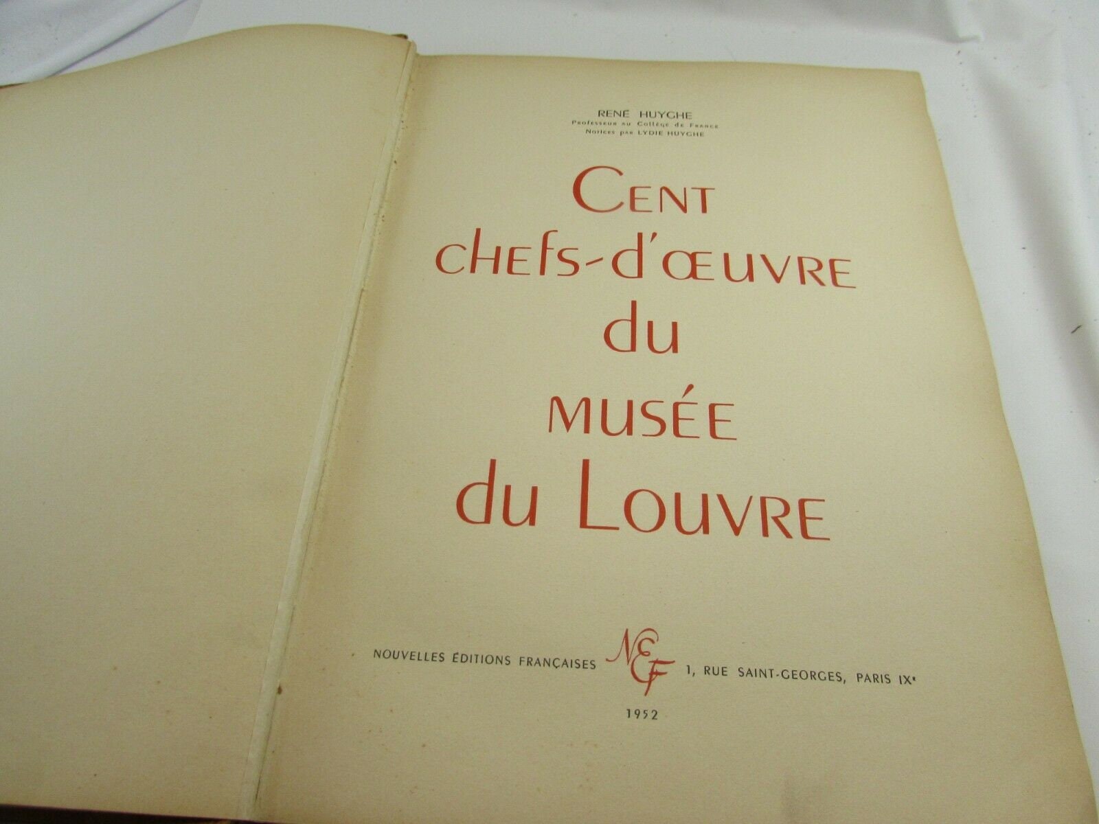 Chef's D' Oeuvre Du Musee Louvre II Francaise HC 1952 Paris French