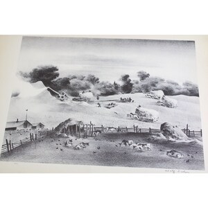 Adolf Dehn Print Threshing Vintage 77131