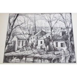 Emil Ganso Print Bearsville Vintage 77348 Stadt Dorf