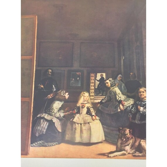Vintage 1958 Velazquez “The Maids of Honor” Art Print Vintage 1958 Velazquez “The Maids of Honor” Art Print