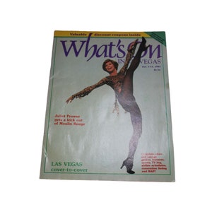 1985 Vegas Magazine Juliet Prowse Whats On