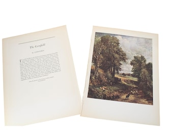 John Constable The Cornfield Early British School Print Vintage 94629