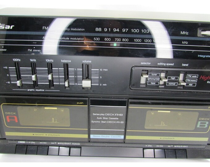 Vntage QUASAR Audio System CS7 Turntable AM/FM 2 Cassette 34907 Etsy
