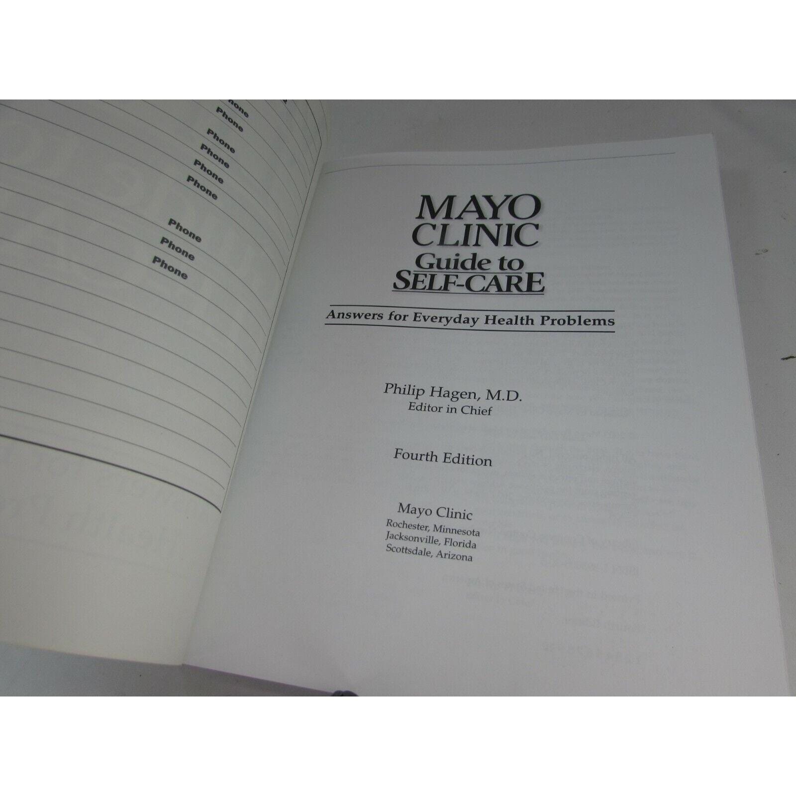 Mayo Clinic Guide to Self-care 4th Edition 2003 Health Information