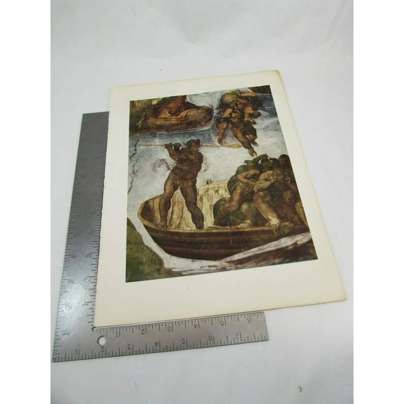 Judgment Color Vintage Michelangelo the Last Judgement Judgment Color Print 51672 ...