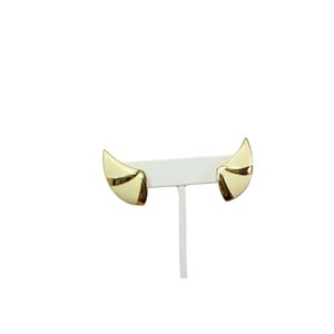 Monet Enamel Pierced Earrings Ivory Cream Vintage Lever Back 88902