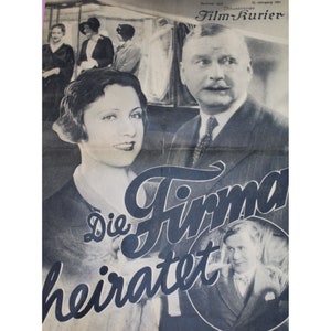 German Film Newspaper 1931 Vintage The Company Marries 54666 Firma Heiratet