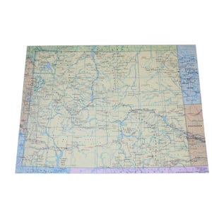 Carte de l'atlas cosmopolite du Wyoming vintage 92300