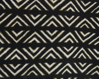 Bamako Prints Cotton Mathias David Fabric Gonfreville Black Ethnic Print 77324