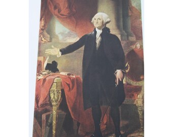 Gilbert Stuart Print George Washington Vintage 94701