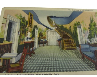 Vintage General Andrew Jackson Home Nashville TN Postcard 34926