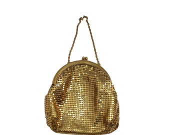 Whiting and Davis Gold Mesh Small Purse Dance 88937 &