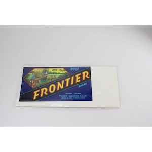 Frontier Brand Label Vintage Pioneer Growers Co op Belle Glade FL 66600