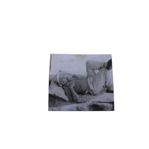 Vintage Photograph Archeologist on Break at Dig Site Photo 53828
