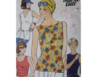 Butterick 4632 Sewing Pattern Sleeveless tops Size 14 Vintage 91245