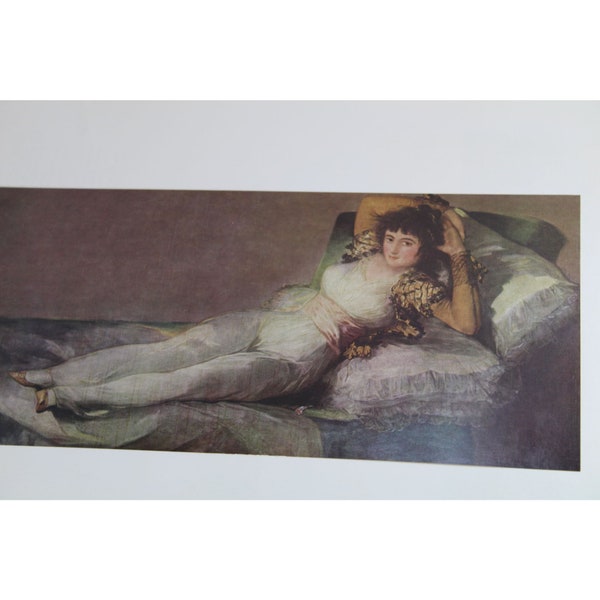 Francisco Goya Print The Maja Clothed vintage 54904