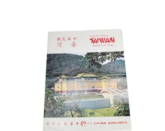 Taiwan China Airlines Vintage Brochure 1960s Fabulous Formosa 88692