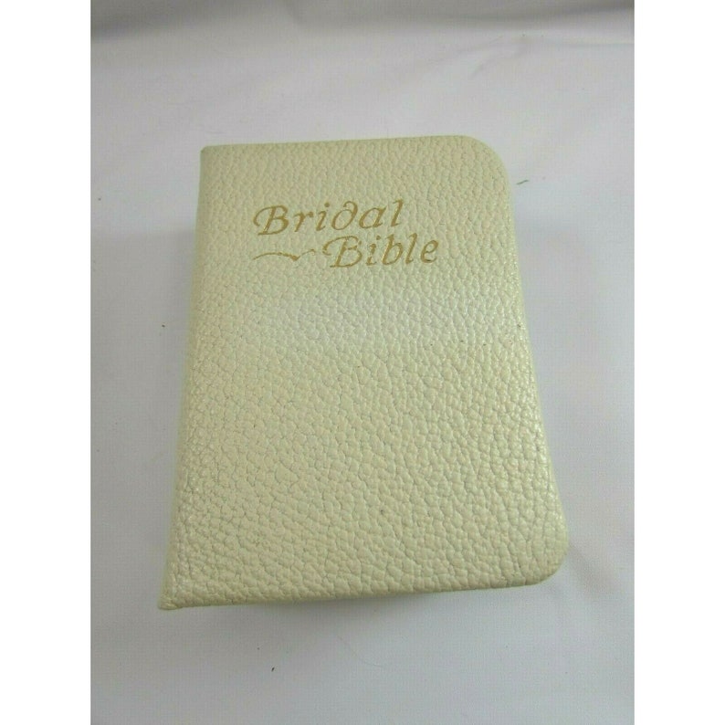 Bridal Bible White Leather 1939 shops Hebrew Publishing Company Compact 32776