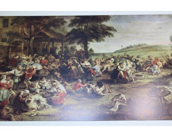 Rubens Estampe La Kermesse Pierre Paul vintage 88706