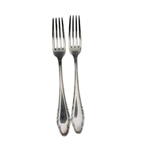 2 Vintage Wellner Germany Silverplate Dinner Fork 53966 Forks