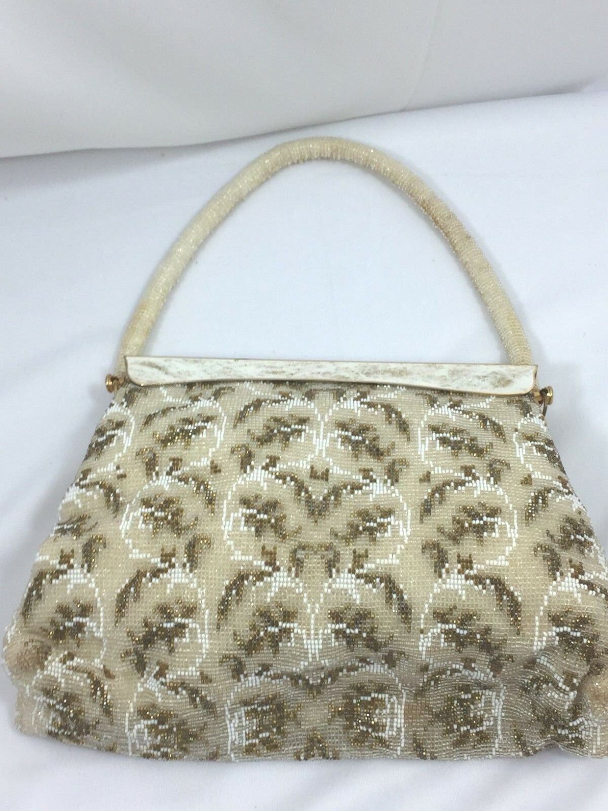 Vintage Beaded Freddy Paris Evening Bag Handbag Beige - Etsy
