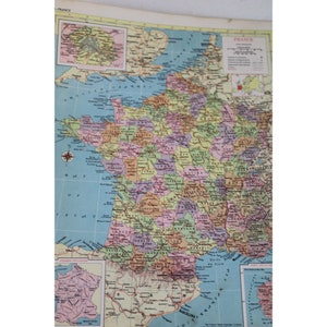 France Pays-Bas carte vintage World Atlas Globemaster 90715