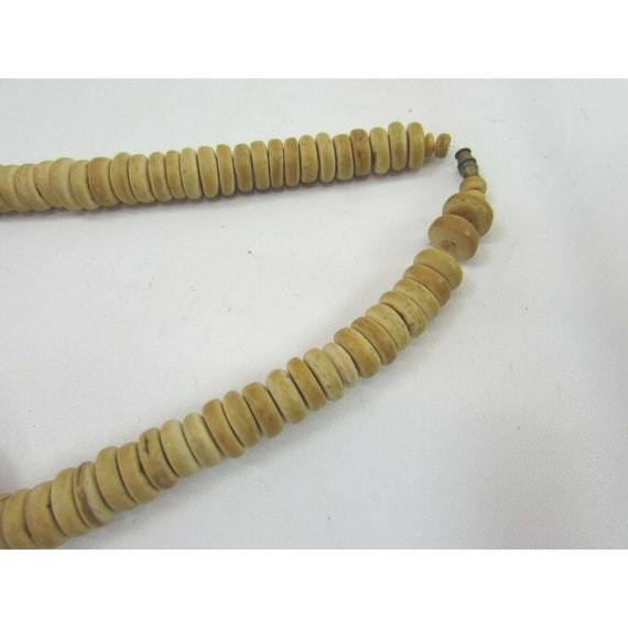 Wood & Shell Necklace Pink Beads Beaded 47293 - image 3