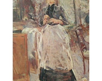Vintage Berthe Morisot In the Dining Room Print National Gallery of Art DC 53095