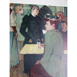 Toulouse Lautrec Print Ecke im Moulin De La Galette Vintage 32081