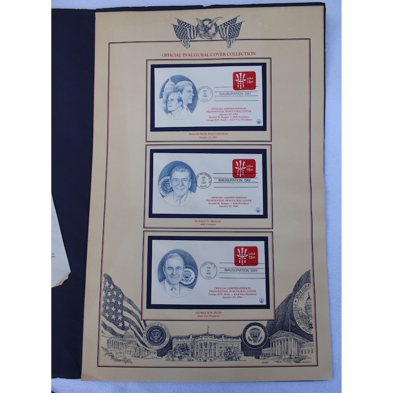 1981 Presidential Inaugural Commemorative Stamp Covers Reagan Bush ...