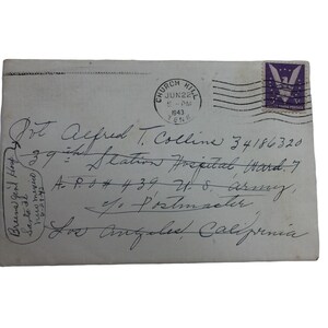 1943 Carta del soldado a Sister College Co Ed University Alabama 26139