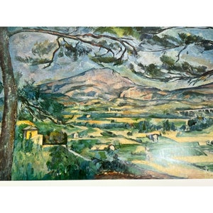 Paul Cezanne Print Mont Sainte Victoire Vintage 89110 French Countryside