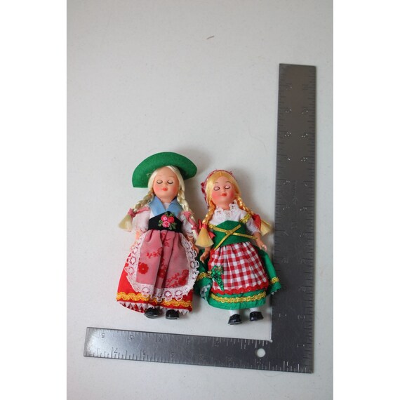 2 Vintage Nationality Dolls Sleepy Eyes Blonde Braids 91502 - Etsy