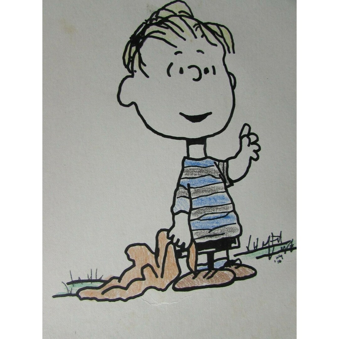 Vintage Linus Charlie Brown dessin croquis 53038 Etsy France