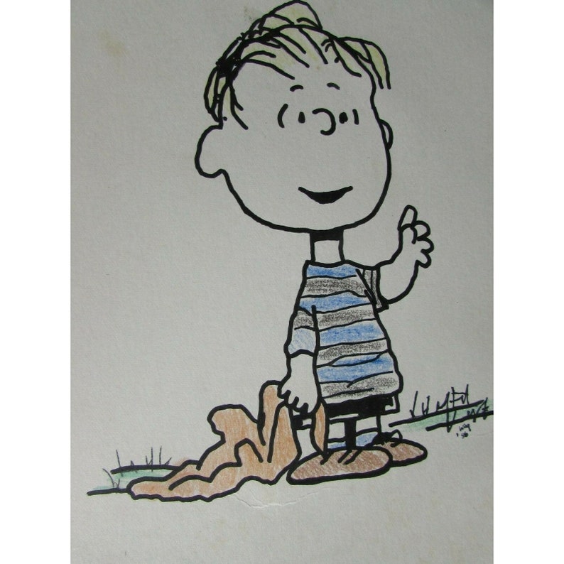 Vintage Linus Charlie Brown dessin croquis 53038 Etsy France