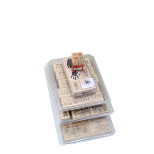 Lote de sellos de goma Stampin Up Recollections Stampendous Hero Vintage 92722