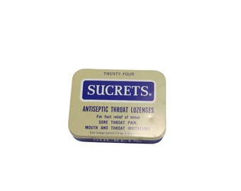 Sucrets Zuigtabletten Tin Vintage Scharnierende 66978