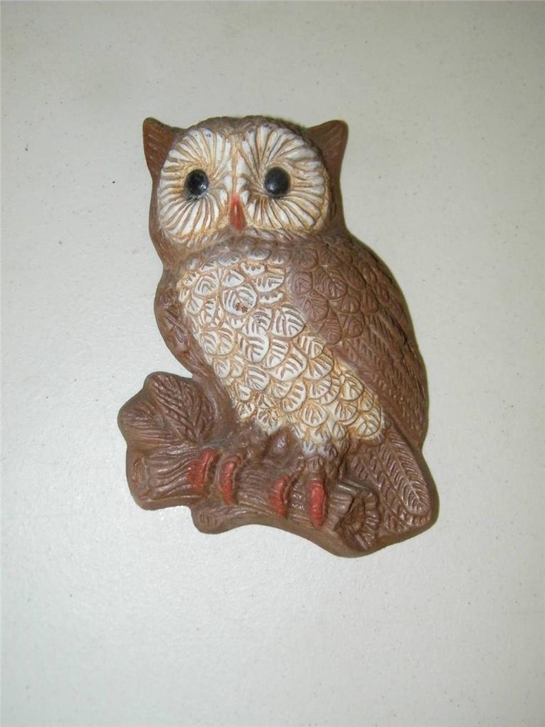 Vintage Owl Wall Hanging Decor 12743 Sculpture Etsy