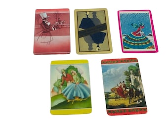 5 Single Swap speelkaarten Heren Dames Dickens Tijdperk Mode 25393