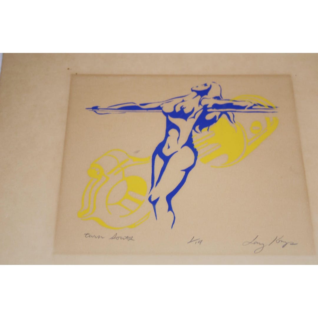 Vintage Screenprint Turn South Nude Woman LE 1/19 Larry Keys 92470 Lary ...